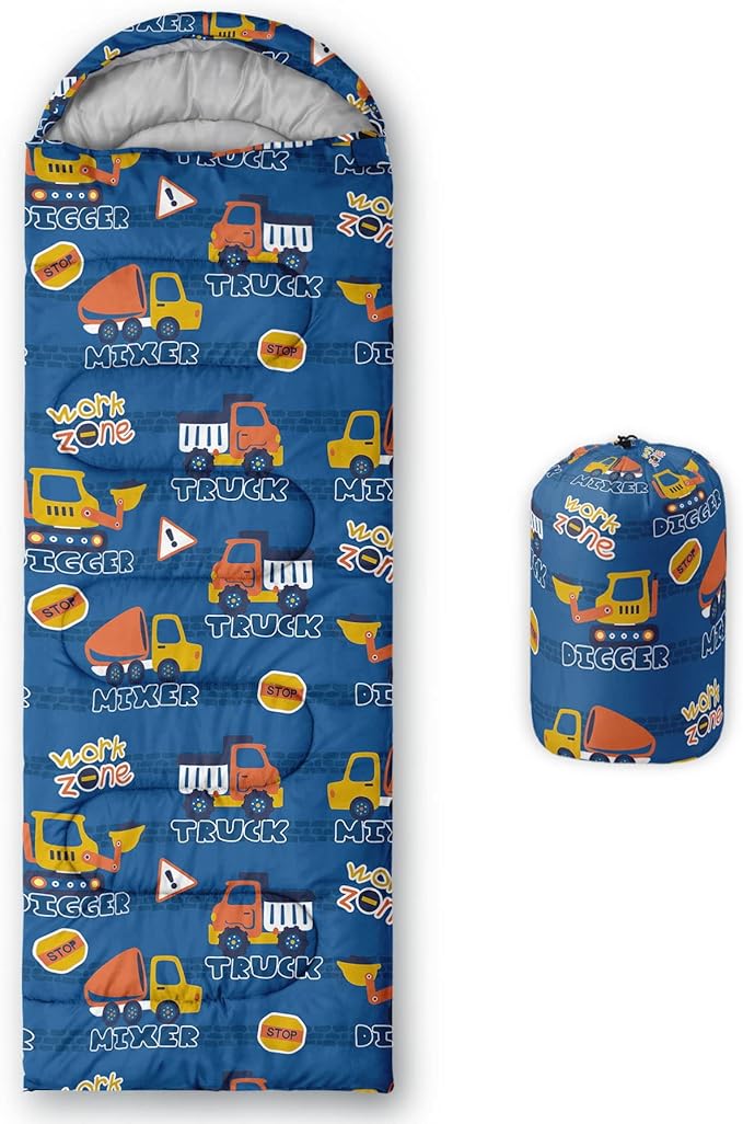 Kids Sleeping Bag for Boys and Girls,Monster Alien Print-Lightweight Warm Portable Outdoor Indoor-Waterproof Cold Weather Resistant Sleeping Bag for Camping Hiking