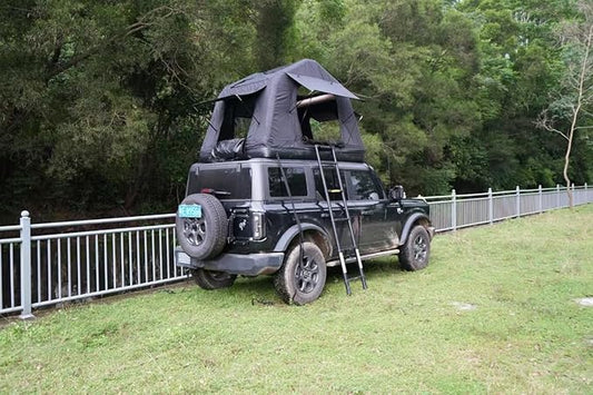 Foldable 2-3 People Amphibious Inflatable Car Roof Top Tent for Camping Outdoor Glamping Camping Tent for SUV,Truck and Universal Auto Self-Driving Touring Without Ladder