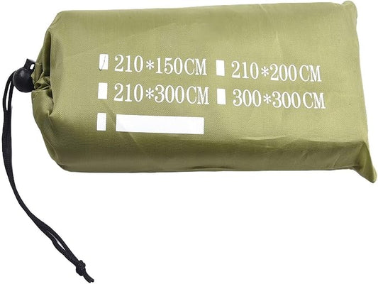Outside Camping Rain Tarp, Waterproof Portable Tarp Shelter Rain Tarp Sun Shade Shelter for Outdoor Adventures(Green 150x210CM)