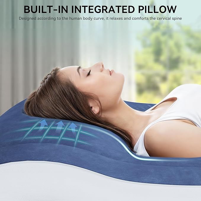 YITAHOME Twin Bed Mattress with Built-in High-Speed Pump, 17 Inch Inflatable Mattress with Integrated Pillow, Carrying Bag and Patch Tools, Elevated Inflatable Bed for Home Travelling Camping