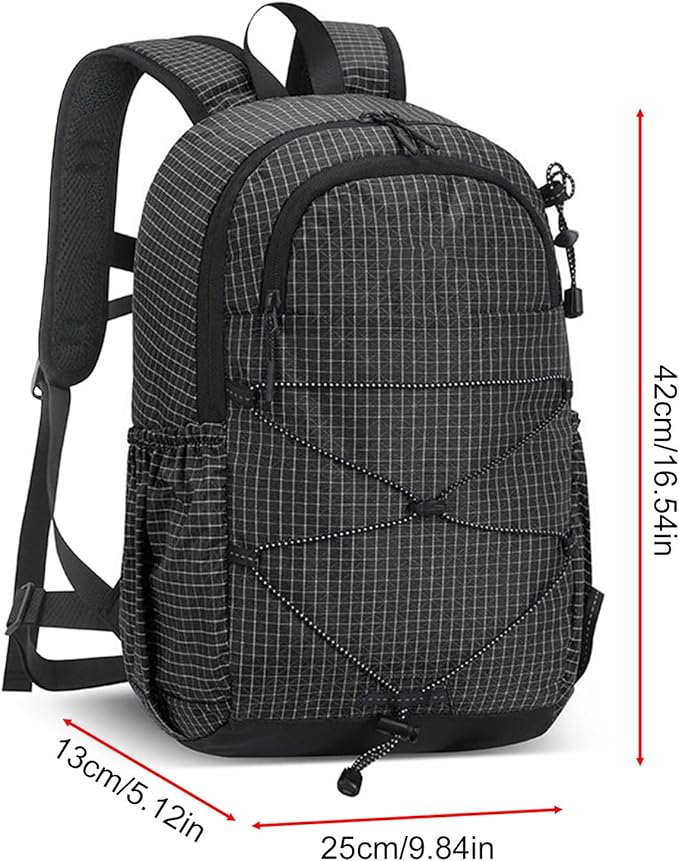 Travel Backpack, Lightweight Hiking Daypack with Anti Theft Zippers and Safety Whistle for Outdoor Commute Weekend Getaway (20L and Below)