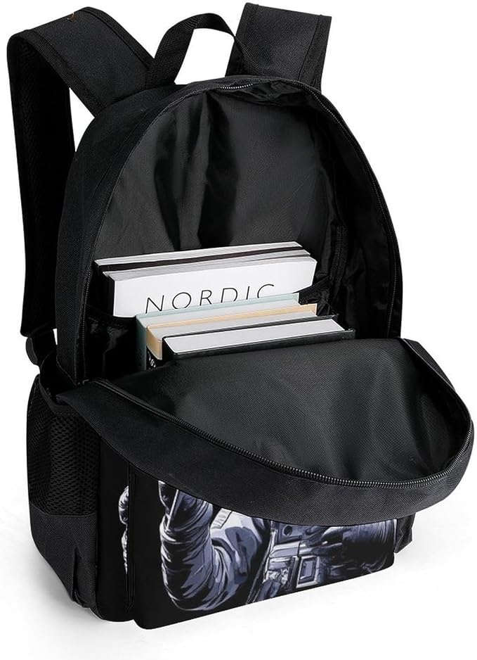 Supdreamc Daypack Backpack Polyester Anti-Theft Multipurpose Trippy Space Bubble Astronaut Art Bookbag Big Capacity Travel Hiking Camping Rucksack With Smooth Zippers