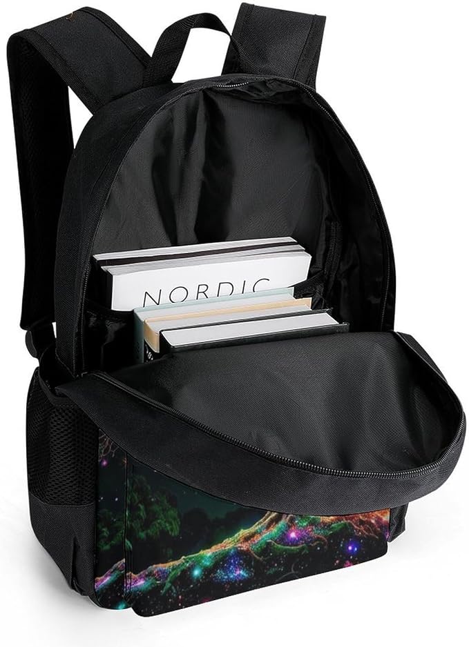 Lightweight Rucksacks for Climbing Outdoors Walking Cycling, Large Capacity Anti-Theft Multipurpose Carry On Bag, Mystery Tree Of Life Fantasy Magic Art Camping Outdoor Backpack
