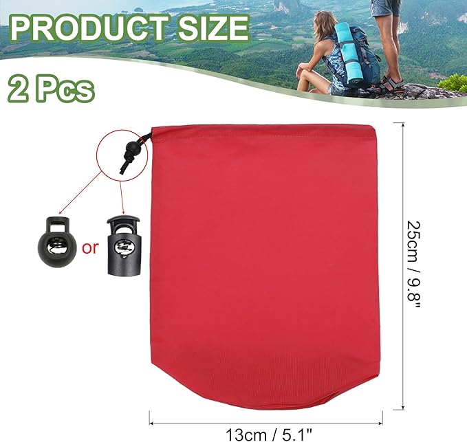 PATIKIL Stuff Sack, Waterproof Outdoor Storage Sack Portable Drawstring Dust Flap Bag Lightweight Sleeping Bag for Camping Hiking Travel