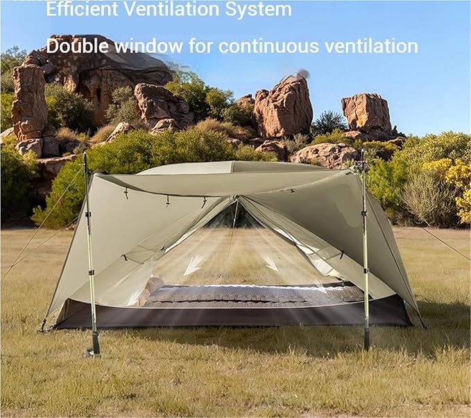 Hiking Tent 1/2/3 Person - 20D Nylon Waterproof Ultralight Outdoor Camping Trekking Backpacking Shelter