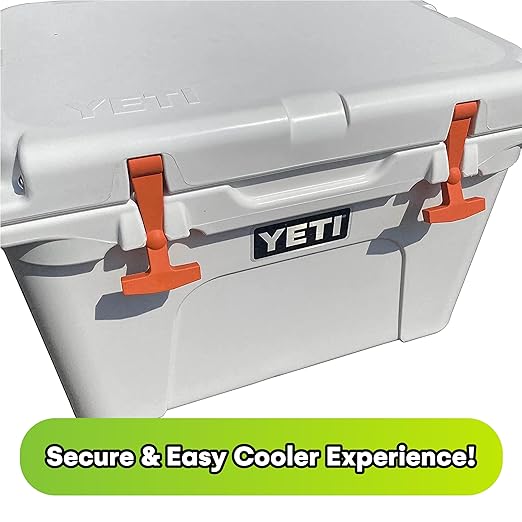 BEAST COOLER ACCESSORIES 2-Pack Cooler Latches Compatible with Yeti Coolers and RTIC Coolers - Durable Black Rubber Cooler Accessories Replacement - 5.5 x 2.5 Inches Handle Grips - Easy DIY Install