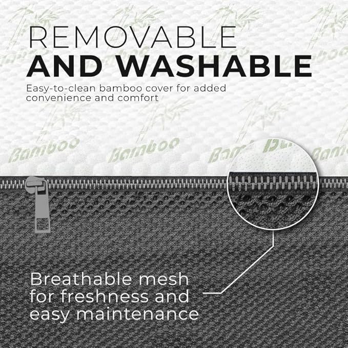 Cozzzi Folding Mattress - Twin Size Trifold Foam Mattress Topper with Removable Cover - Lightweight and Portable Sleeping Mat - Compact and Easy to Storage 75" x 31" x 4” (Grey)