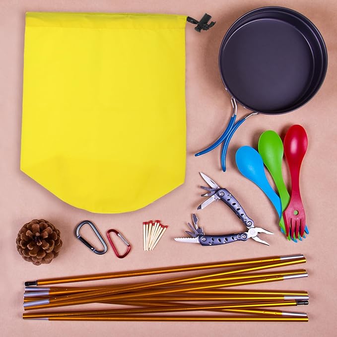 PATIKIL Stuff Sack, Waterproof Outdoor Storage Sack Portable Drawstring Dust Flap Bag