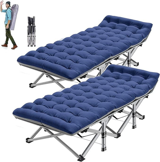 ABORON Camping Cot for Adults, Folding Sleeping Cot with Mattress, 500 lb Capacity Heavy Duty Outdoor Folding Sleeping Bed, Portable Cot Bed for Camping, Indoor Guest Use, Home & Travel