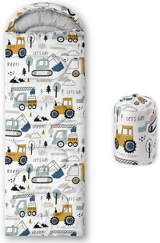 Kids Sleeping Bag for Boys Girls,3D Basketball Print-Lightweight Warm Portable Outdoor Indoor-Waterproof Cold Weather Resistant Sleeping Bag for Camping Hiking
