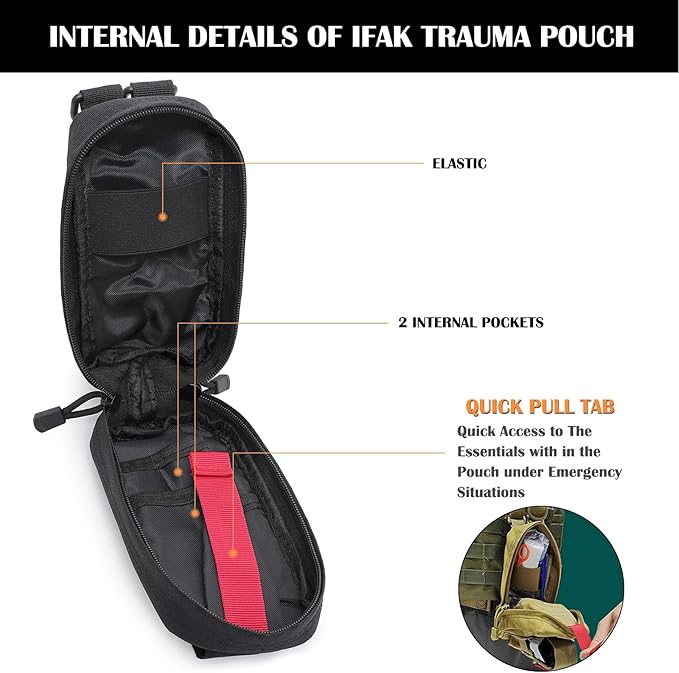 ifak Pouch Small Molle First aid Bag Empty Trauma Medical Bag Tactical Belt Pouch