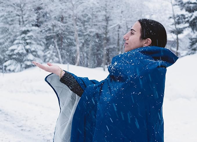 Waterproof Outdoor Blanket Large Fleece Camping & Stadium Blankets for Cold Weather. Perfect for Outdoors, Car, Dogs, Boat, Picnic. Windproof, Extra Warm, Machine Washable.