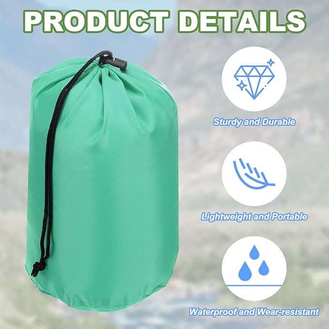 PATIKIL Stuff Sack, Waterproof Outdoor Storage Sack Portable Drawstring Dust Flap Bags Lightweight Sleeping Bag for Camping Hiking Travel