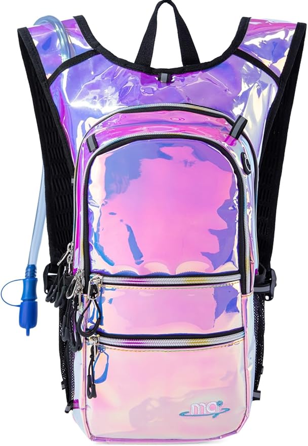 Hydration Backpack Pack with Cool Lights, 2L Water Bladder, Lightweight Bag for Running, Hiking, Bike, Climbing, Music Festival Essential, and Rave