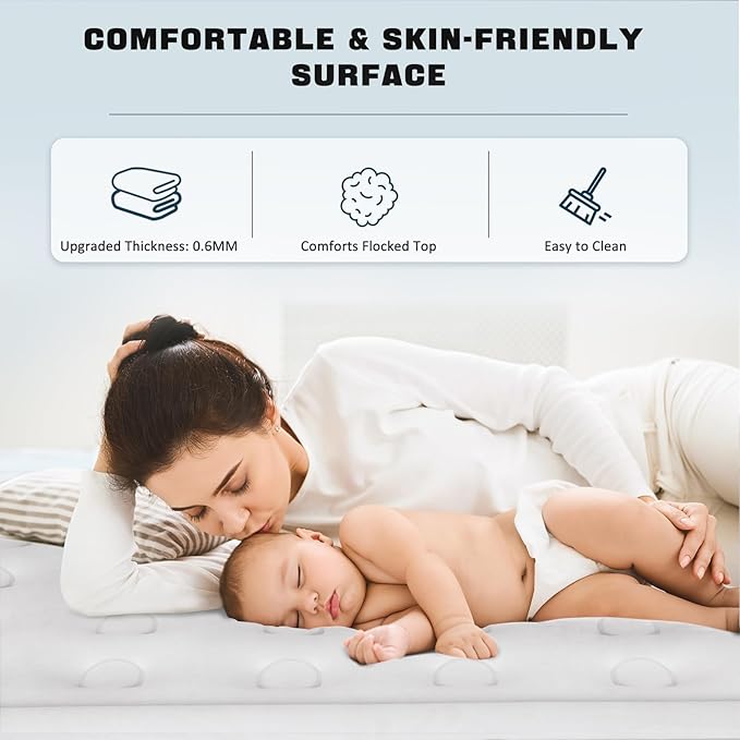 nalone Air Mattress Queen with Built in Pump, Inflatable Mattress Blow up Mattress, 18'' Raise Portable Air Bed, Upgraded Fast Colchones Inflables for Home, Guest, Travel & Camping, 690lbs Max