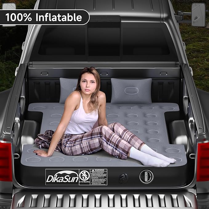 Truck Bed Air Mattress for 5-5.8 ft, Full Size Inflatable Mattress Short Truck Beds for Outdoor Camping,Truck Tent Accessories
