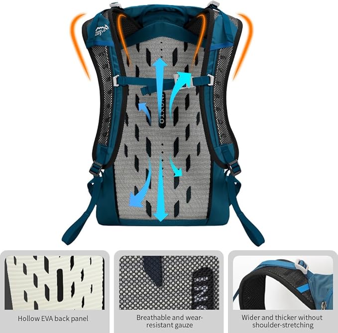 IX INOXTO Hiking Hydration Backpack with 3l Water Bladder for Women and Men 25L Water Backpack for Hiking, Cycling, Climbing, Camping