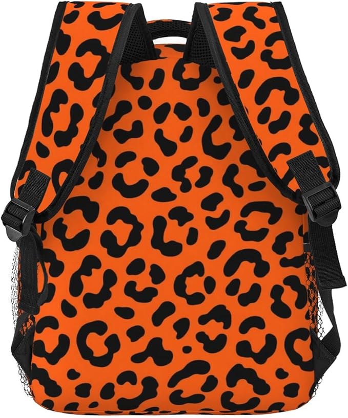 Lightweight Daypack for Camping Business Walking Cycling, Large Capacity Anti-Theft Multipurpose Bookbag, Animal Leopard Pattern Gym Outdoor Hiking Backpack