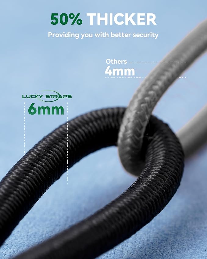 10 Pcs 4'' Short Mini Heavy Duty Bungee Cords with 180 lbs Max Break Strength & Rust Resistant Steel Hooks, Black Small UV Resistant Bungee Straps with 6mm Diameter, Perfect for Small Items & Tools