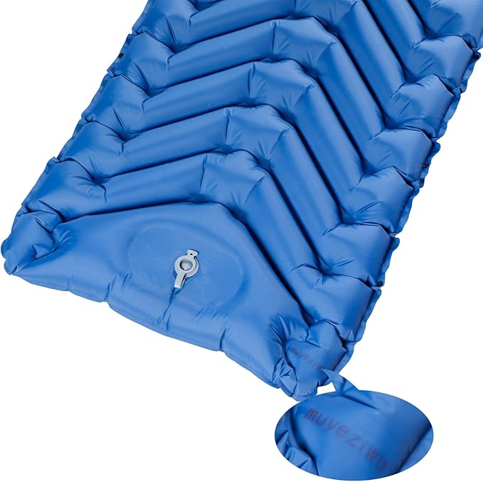 Sleeping Pad for Camping- Ultralight Inflatable Sleeping Mat with Built-in Foot Pump & Pillow, Upgraded Compact Camping Air Mattress for Tent, Backpacking, Hiking