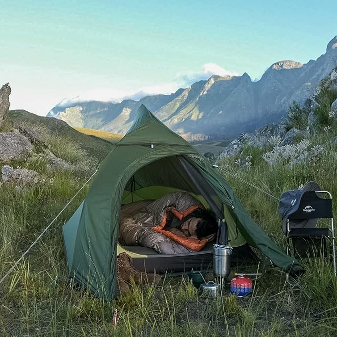 Naturehike Cloud Up 1 Person Tent, Lightweight Backpacking Tents for One Man, Waterproof Ultralight One Person Tent for Camping Hiking Backpacking