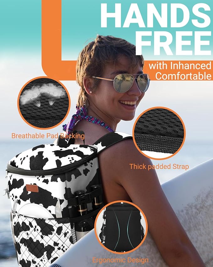 Soft Cooler Backpack 30 Cans/45 Cans, Backpack Coolers Insulated Leak Proof Thermal Lunch Backpack for Men Work Small Cooler Bag Beach Travel Picnic Drink Beverage Beer