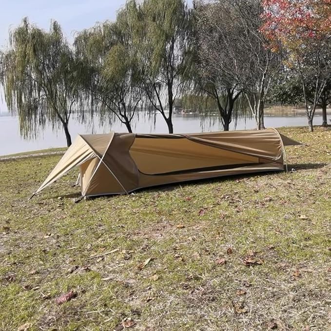 Single Person Tent, Ultralight Backpacking Tent, Waterproof Hiking Tent for Camping, 1 Person Lightweight Camping Tent
