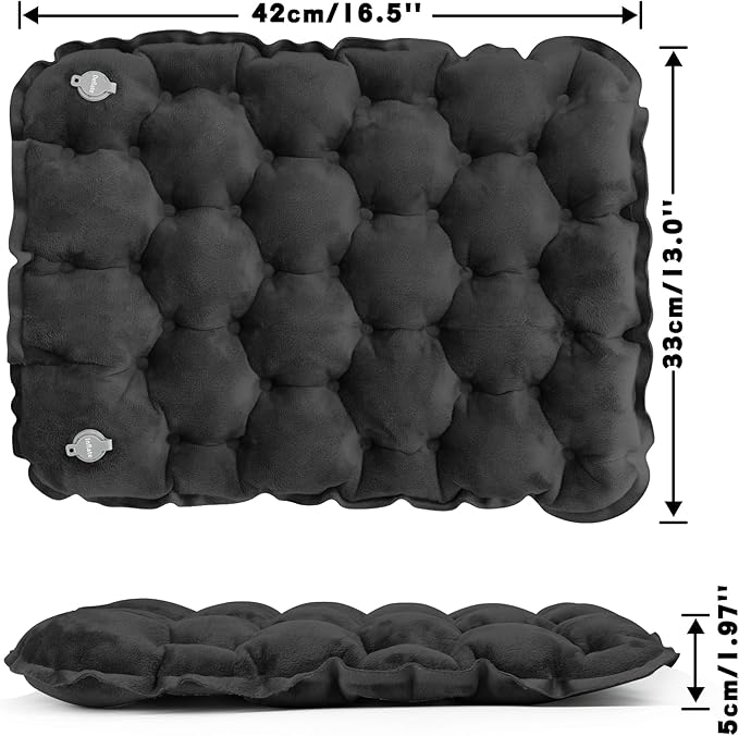 ONTYZZ Inflatable Seat Cushion Lightweight Stadium Seat Pad Travel Air Seat Cushion for Hiking Office Airplane Stadium Car