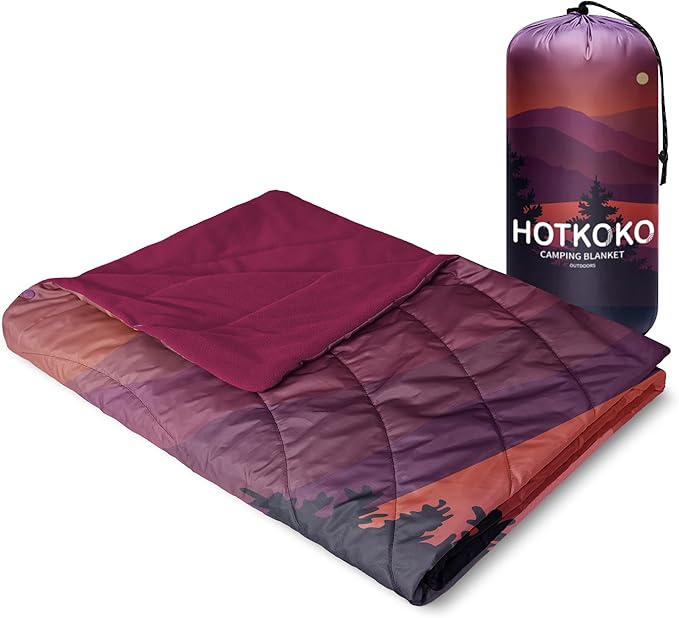 Waterproof Stadium Blanket, Fleece Camping Blanket Soft Warm Wearable Camp Blanket for Outdoor Camping, Picnic, Stadium, Sports, Beach, Car