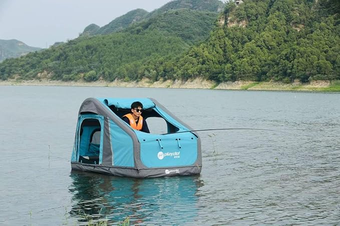 UNISTRENGH Truck Rooftop Tents Portable Inflatable Family Camping SUV Car Roof Top Tent with Skylight, Sun, Wind, and Waterproof SUV Truck Roof Tents