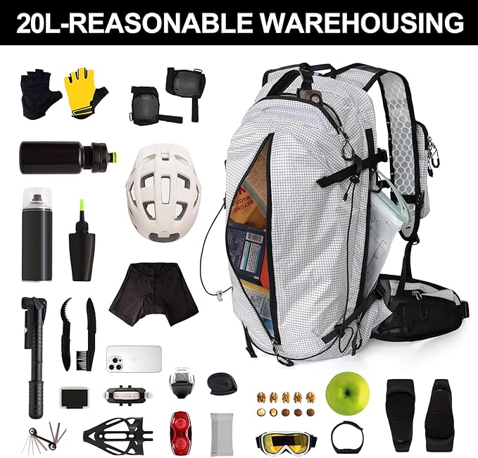 IX INOXTO Hydration Backpack, 20L Multipurpose Hiking Backpack with 2L Water Bladder, Water Backpack Insulated Hydration Pack Ideal for Hiking and Cycling