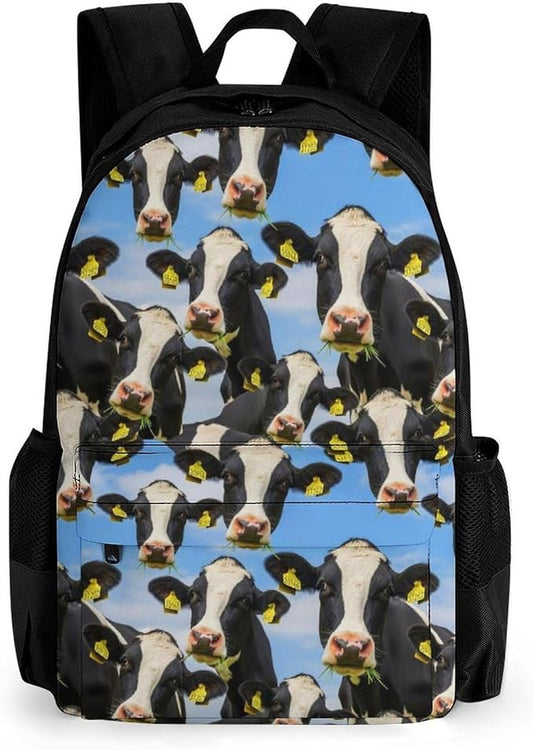 Backpack Polyester Multipurpose Anti-Theft Cow Cattle Shoulder Bag Big Capacity Gym Outdoor Hiking Backpack With Padded Straps