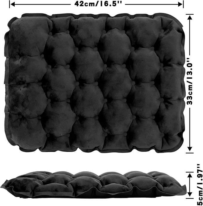 ONTYZZ Inflatable Seat Cushion Lightweight Stadium Seat Pad Travel Air Seat Cushion for Hiking Office Airplane Stadium Car