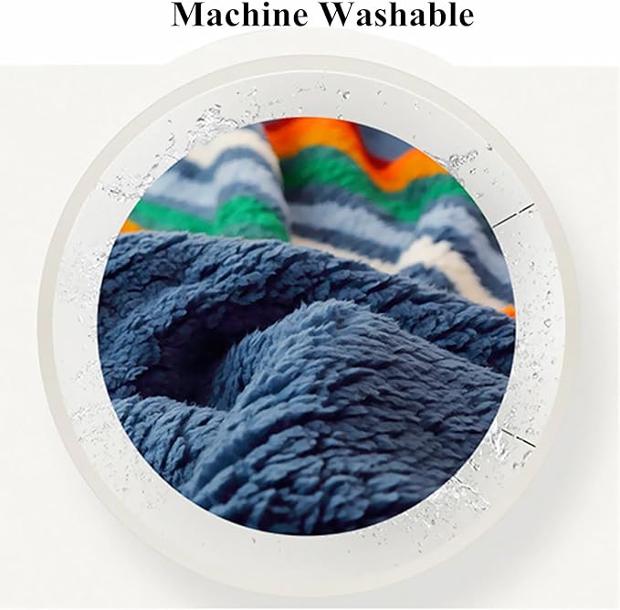 UKELER Boho Sherpa Fleece Blanket 80'' × 90'', Ultra Soft Aztec Queen Blanket for All Season, Cozy, Plush, Bohemian Throw Blanket for Bed/Couch/Sofa/Office/Camping