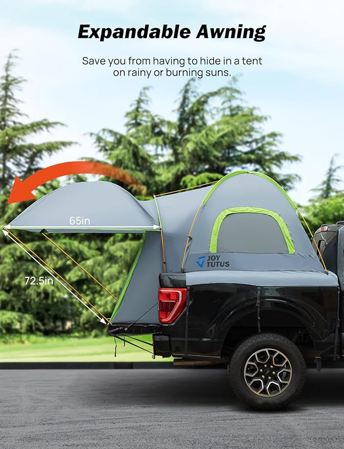 JOYTUTUS Awning Truck Tent 6.5ft+JOYTUTUS 3.0 Upgraded Light Version Truck Bed Air Mattress