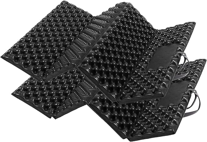 REDCAMP Ultralight Foam Backpacking Sit Pad, Foldable Waterproof Z Hiking Sitting Pad Insulated Stadium Seat Cushion with Strap for Outdoor Camping Picnic, Blue/Black/Yellow
