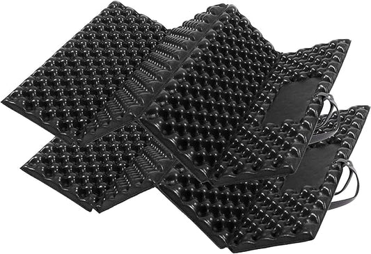 REDCAMP Ultralight Foam Backpacking Sit Pad, Foldable Waterproof Z Hiking Sitting Pad Insulated Stadium Seat Cushion with Strap for Outdoor Camping Picnic, Blue/Black/Yellow