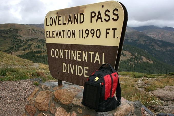 solar powered backpack, charge mobile devices, Take Your Power with You - Stay Charged My Friends !! - Black