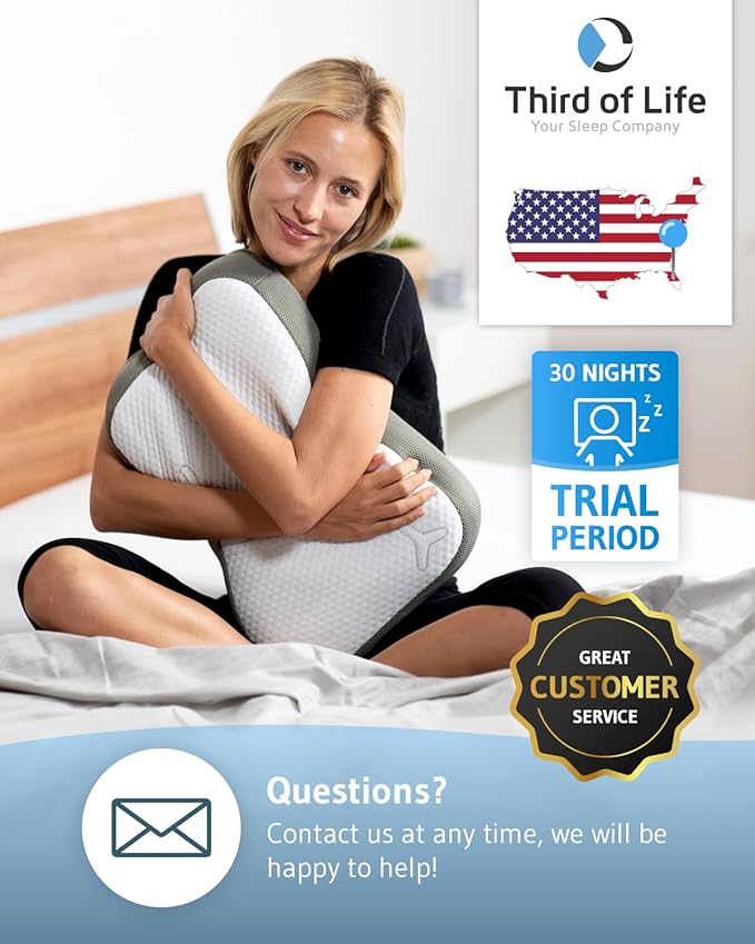 Travel pillow Re-Charge Intense with Activated Charcoal | Orthopedic cervical side sleeper pillow | Ergonomic memory foam against neck pain | Innovative Intense technology for deeper sleep
