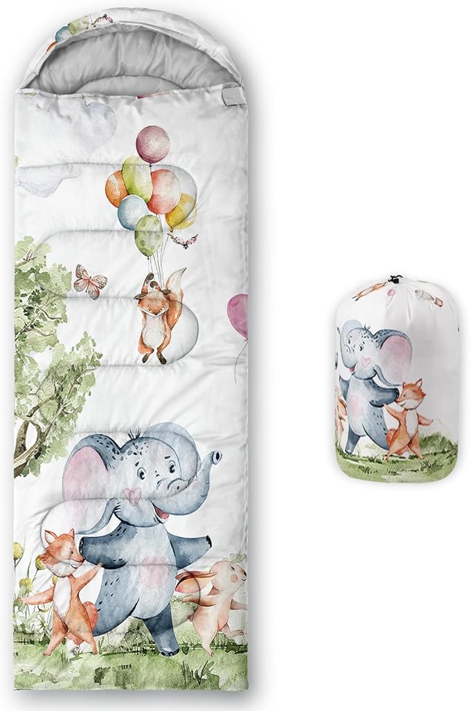 Sleeping Bags for Adults and Kids Camping Sleeping Bags for Girls and Boys Lightweight Waterproof Cold/Warm Sleeping Bag for 3 Season