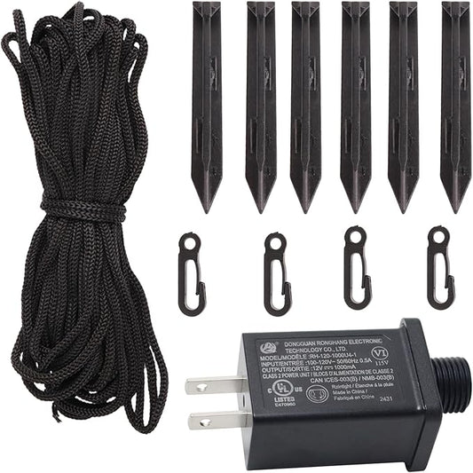 Holiday Inflatable Replacement Accessories Including Plastic Stakes Tether Hook and 1A Transformer Replacement Yard Inflatable Accessories Holiday Inflatable Decorations for Garden and Home Lawn