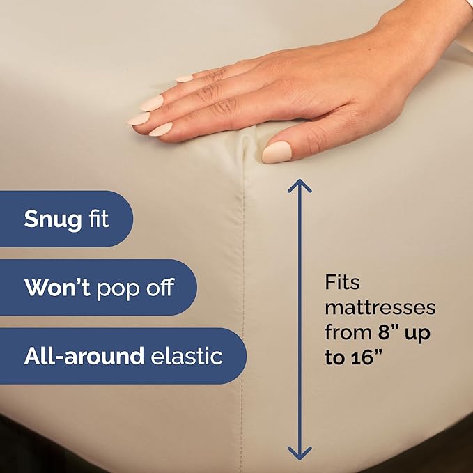 Full XL Bed Sheet - 4 Piece Full XL Bed Sheets Set - Soft, Breathable & Cooling - Hotel Luxury Bedding for Women, Men, Kids, Teens, Boys & Girls - Deep Pockets, Comfy, Fade and Wrinkle Free - Wheat