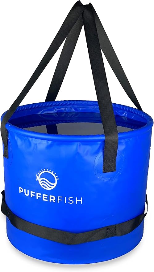 PUFFERFISH Better Bucket - Foldable Water Bucket for Sand Castles - Made from Recycled Plastic - Build Sand Castles with Ease