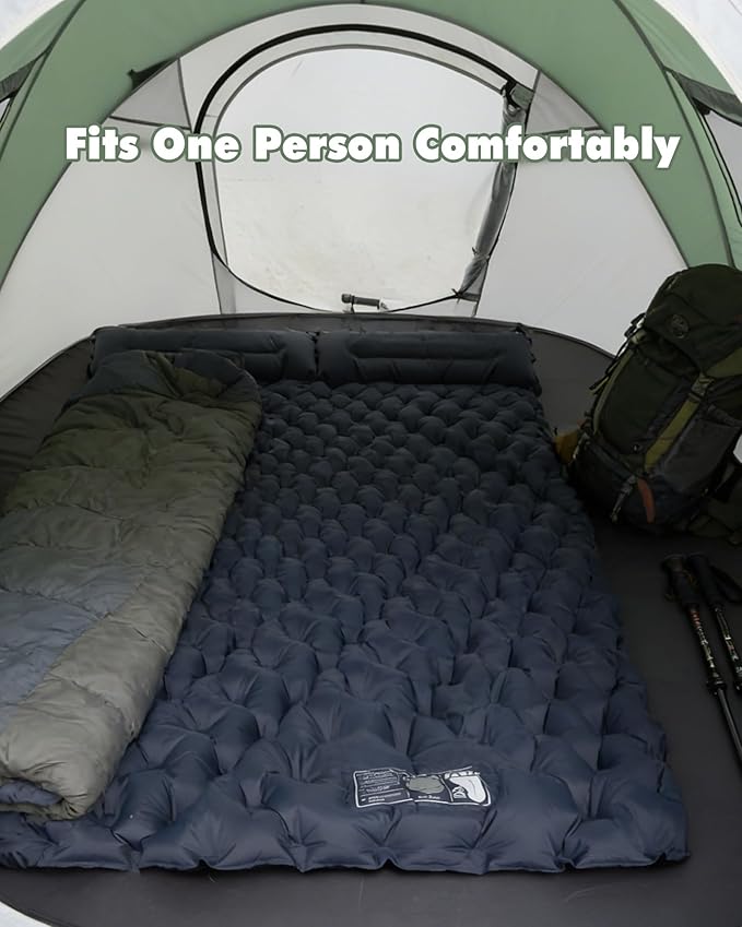 4 Person Instant Pop Up Tent, Automatic Waterproof Windproof Camping Tent with 2 Doors for Outdoor Hiking, Beach & Travel, Portable Family Tent with Carry Bag for Easy Setup