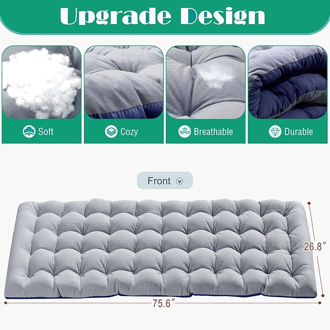 ABORON Camping Cot for Adults, Folding Sleeping Cot with Mattress, 500 lb Capacity Heavy Duty Outdoor Folding Sleeping Bed, Portable Cot Bed for Camping, Indoor Guest Use, Home & Travel
