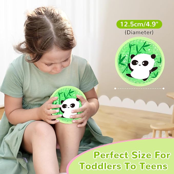 Kids Ice Packs for Boo Boos, Boo Boo Ice Packs for Kids, 2 Packs Cute Hot Cold Gel ice Packs for Injuries Reusable for Kid's Fever, Pain Relief, Wisdom Teeth, First Aid and Head, Arms, Legs Injuries