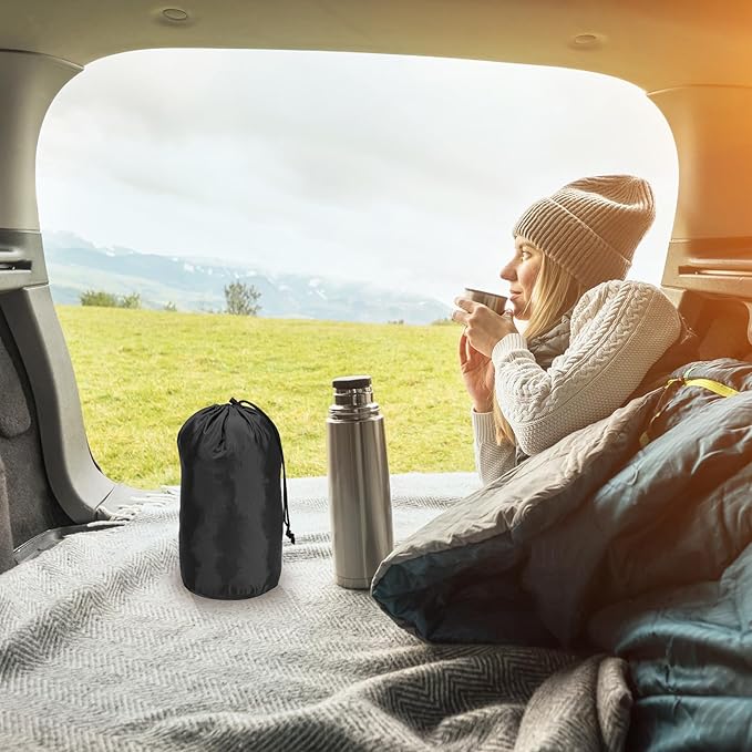 PATIKIL Stuff Sack, Waterproof Outdoor Storage Sack Portable Drawstring Dust Flap Bag