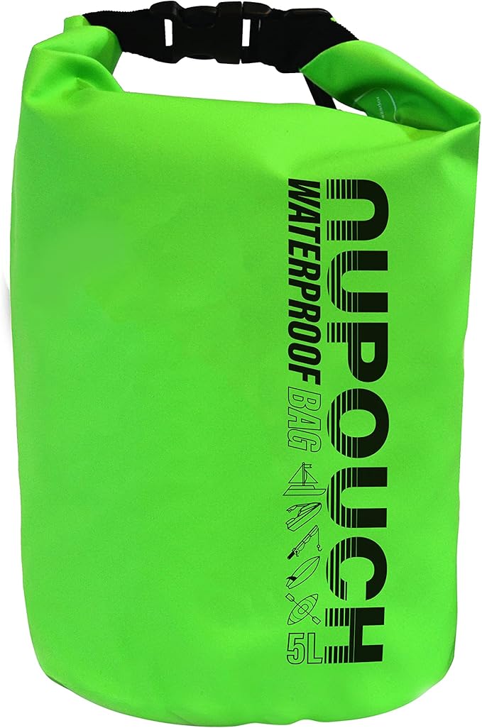 Nupouch Waterproof Dry Bag: 2L/5L/10L/20L Roll Top Lightweight Dry Storage Bag, Backpack for Travel, Swimming, Boating, Kayaking, Camping, or Beach