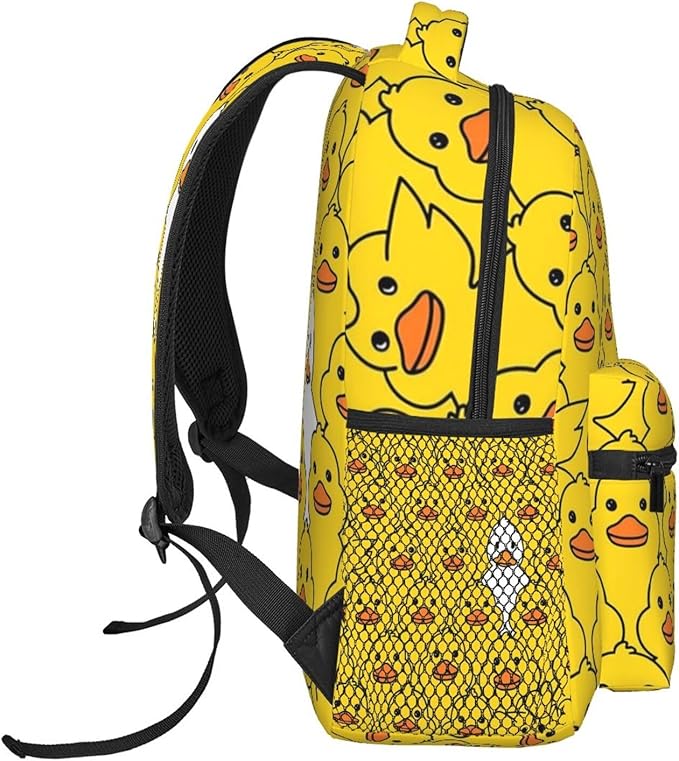 Rucksacks Lightweight Multipurpose Anti-Theft Yellow Flat Mouth Ducks Shoulder Bag Big Capacity Traveling Camping Backpack With Side Pockets