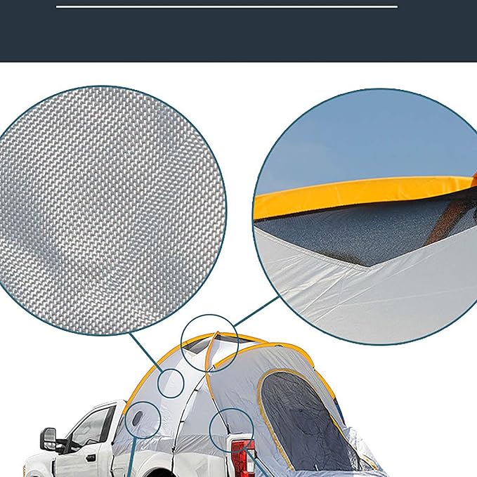 GeRRiT Truck Tent Truck Bed Tent, Pickup Tent, Waterproof Truck Camper, Easy to Setup Truck Tents for Camping, Width 180cm, Gray